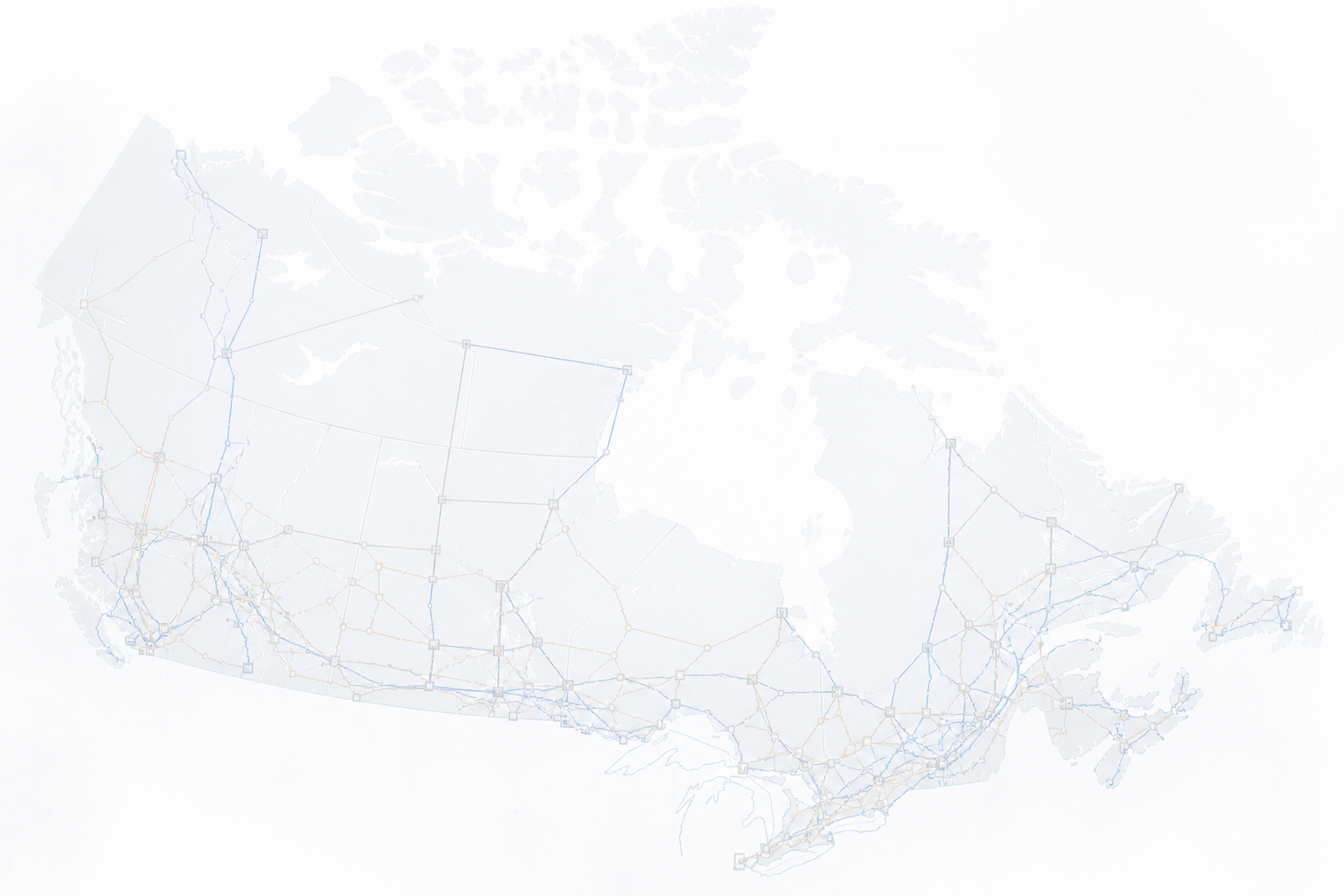 Canadian electrical grid map